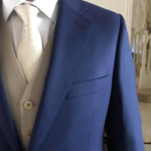 Navy and Cream Wedding Suit