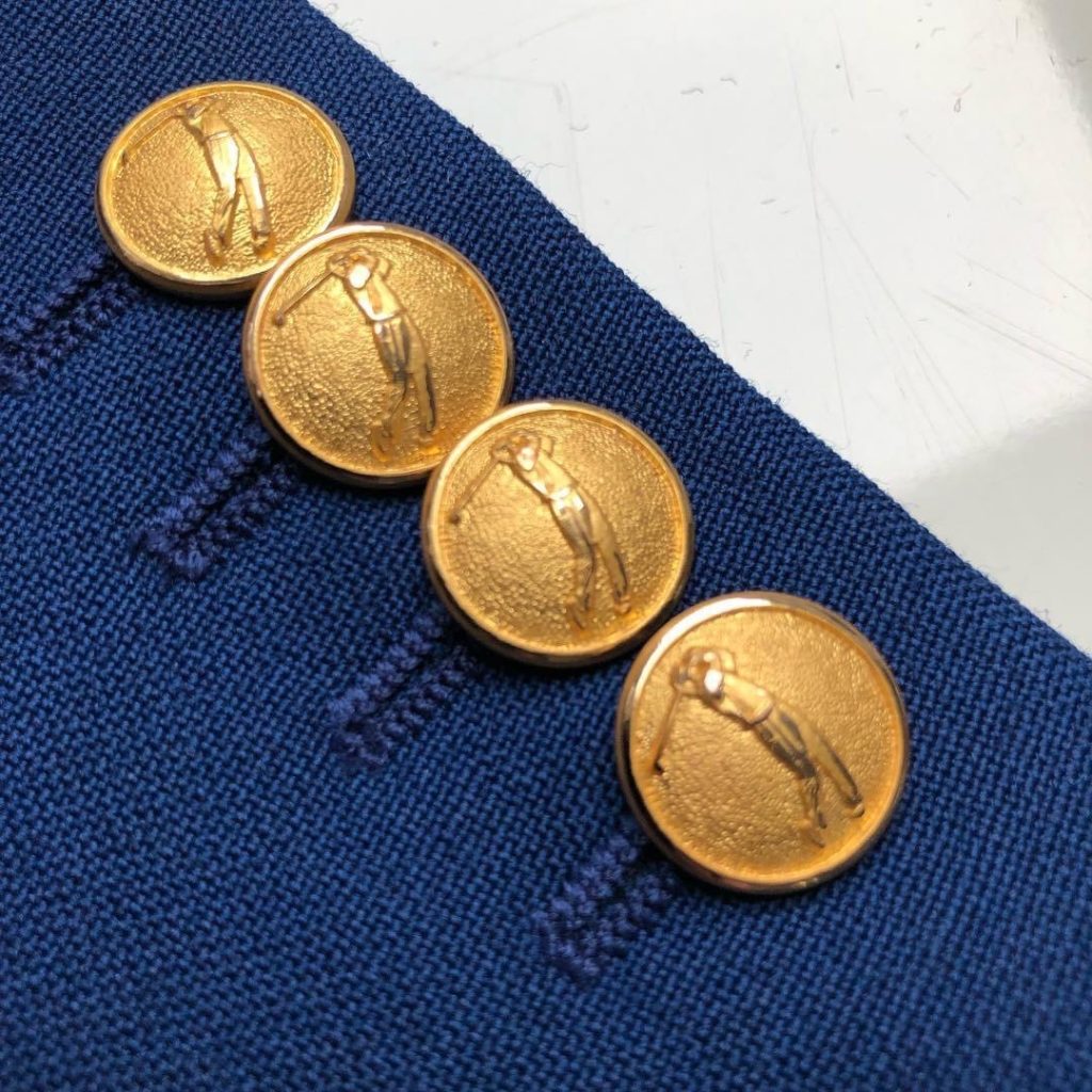 Gold Golf Button
